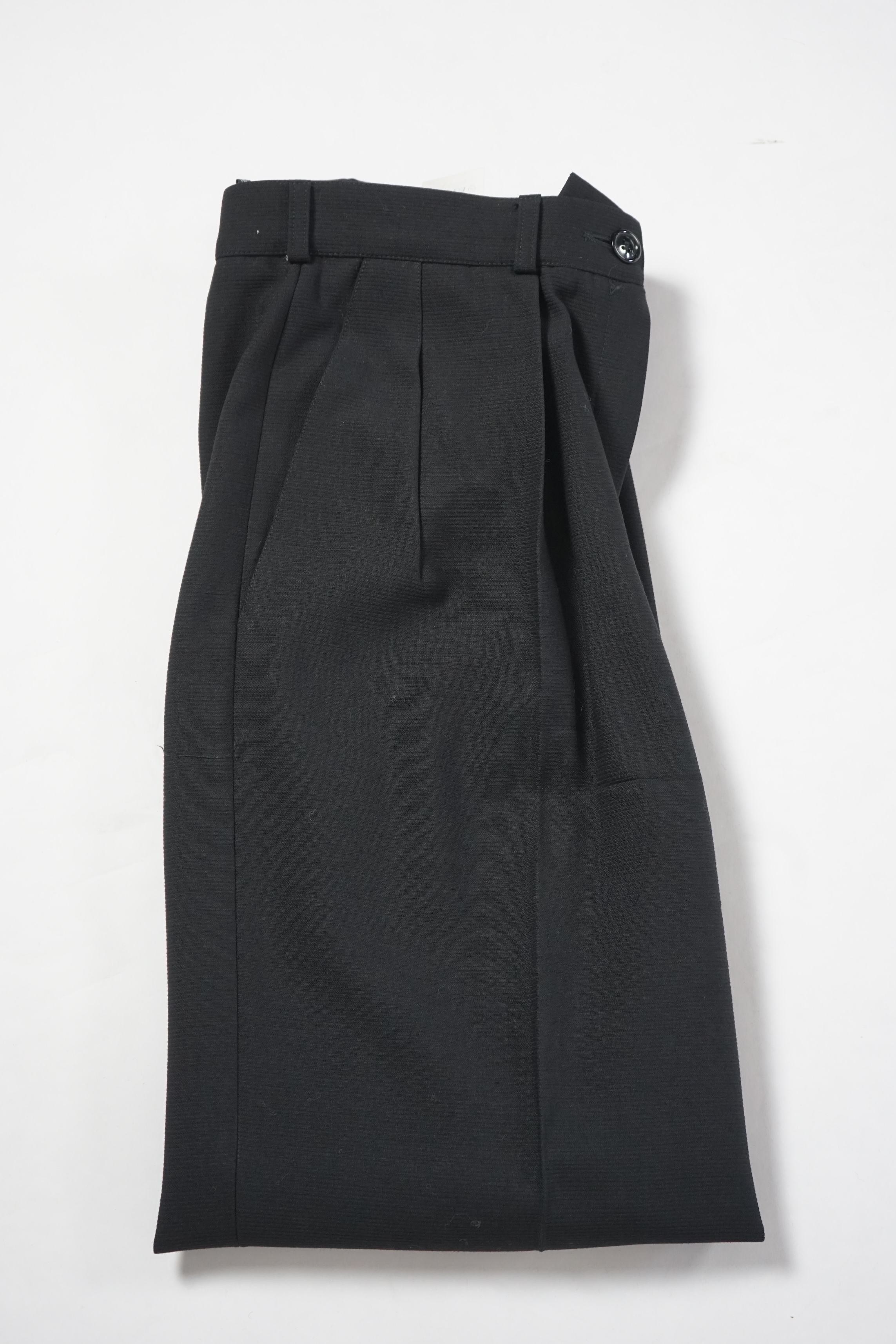 Two vintage Yves Saint Laurent variation lady's trouser suits, F 40 (UK 12). Please note alterations to make the waist smaller may have been carried out on some of the skirts. Proceeds to Happy Paws Puppy Rescue.